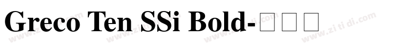 Greco Ten SSi Bold字体转换